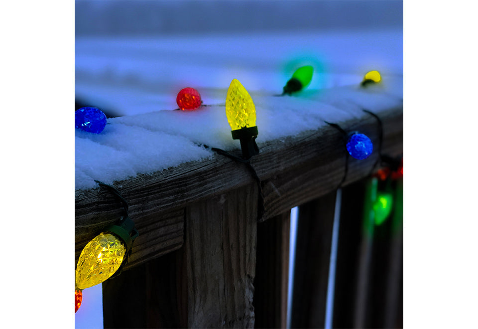 100-LED Vintage C7 Battery String Lights