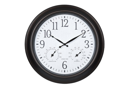 18" Atomic Outdoor Clock with Thermometer