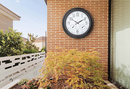 18" Atomic Outdoor Clock with Thermometer