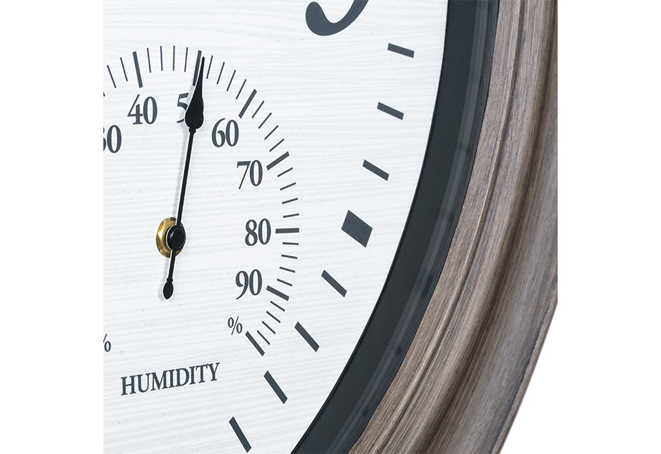 26.2" Oak-Frame Indoor/Outdoor Clock