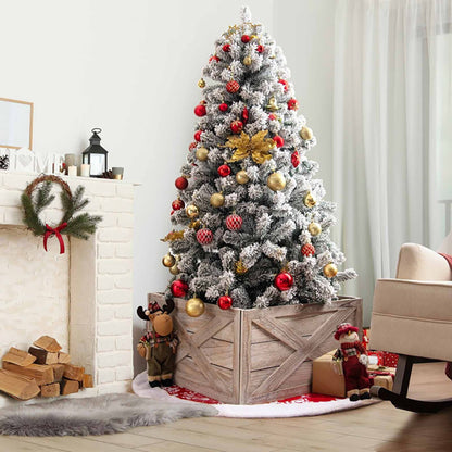 Whitewashed Wood Christmas Tree Collar