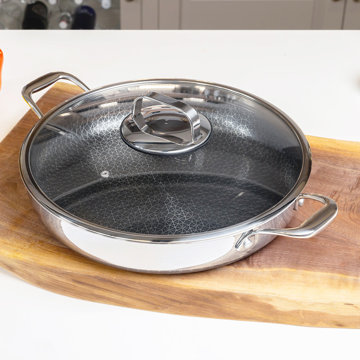 14'' Stainless Hybrid Nonstick Pan