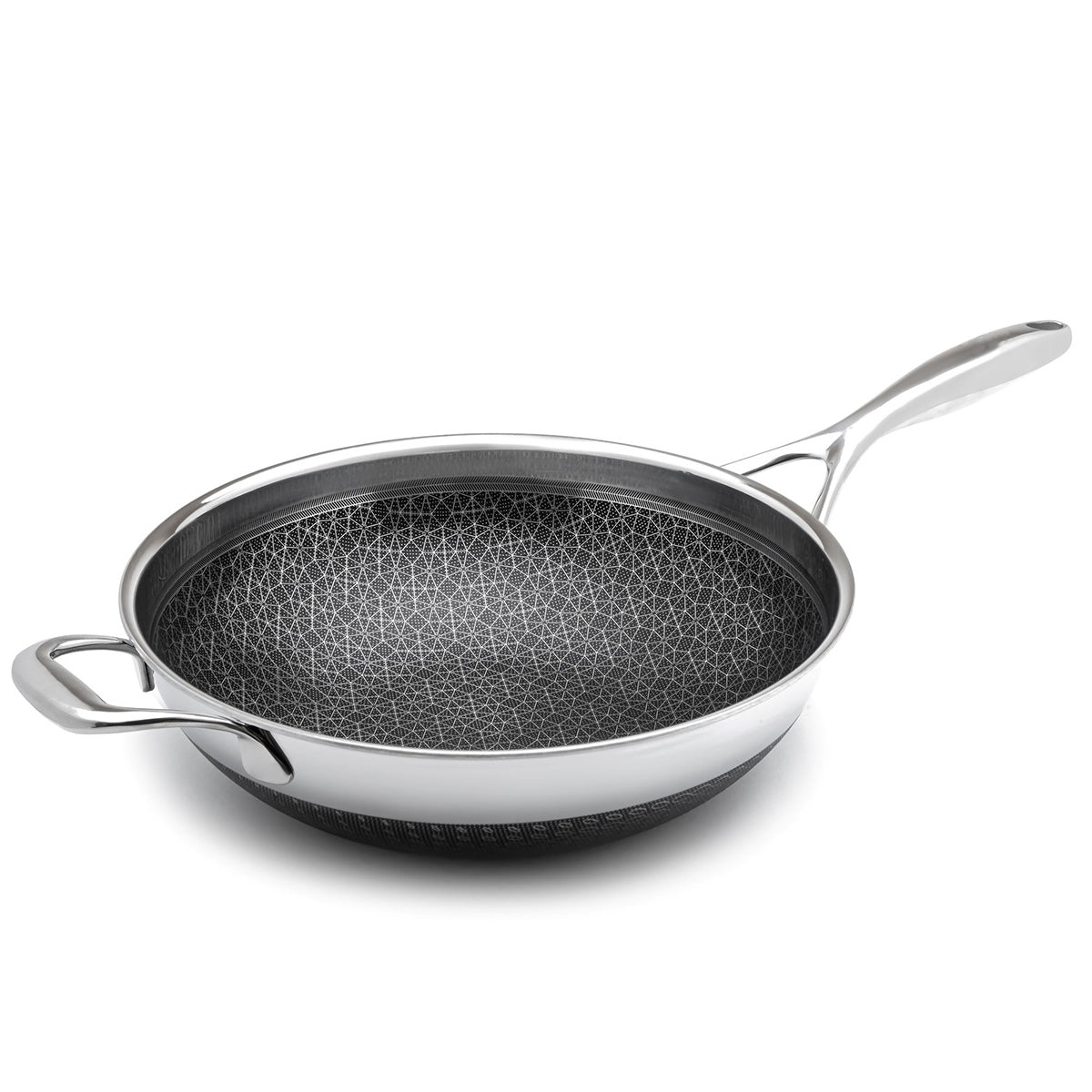 12-Inch Stainless Hybrid Nonstick Wok