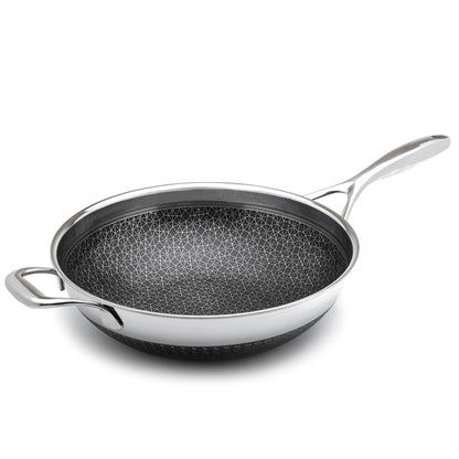 12-Inch Stainless Hybrid Nonstick Wok