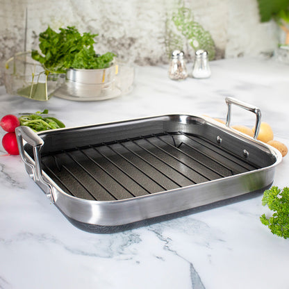 14" Hybrid Nonstick Roasting Pan with Rack