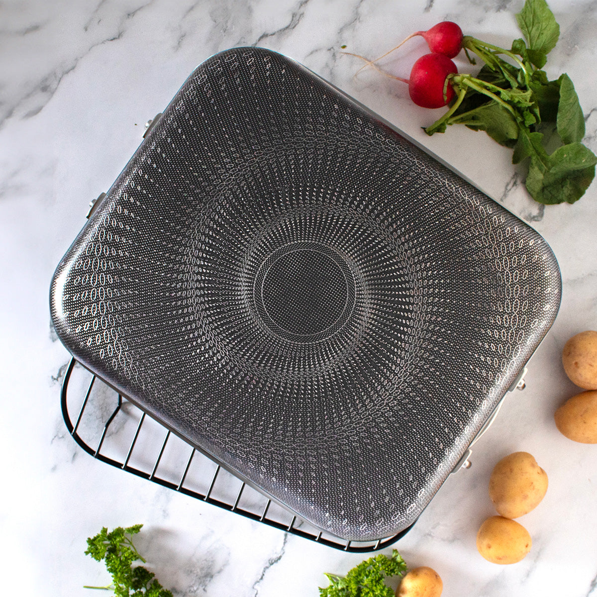14" Hybrid Nonstick Roasting Pan with Rack