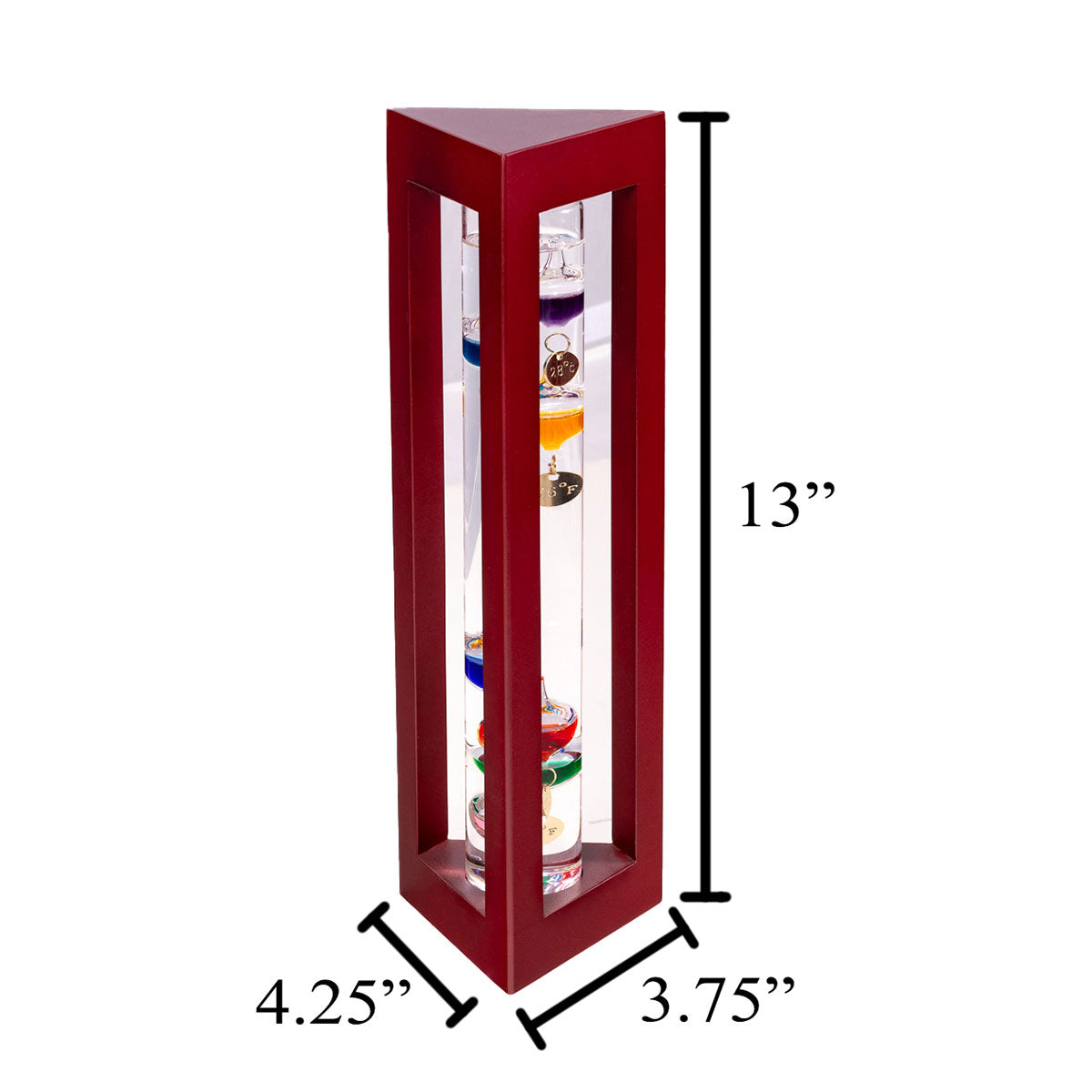13" Galileo Thermometer, Black or Rosewood