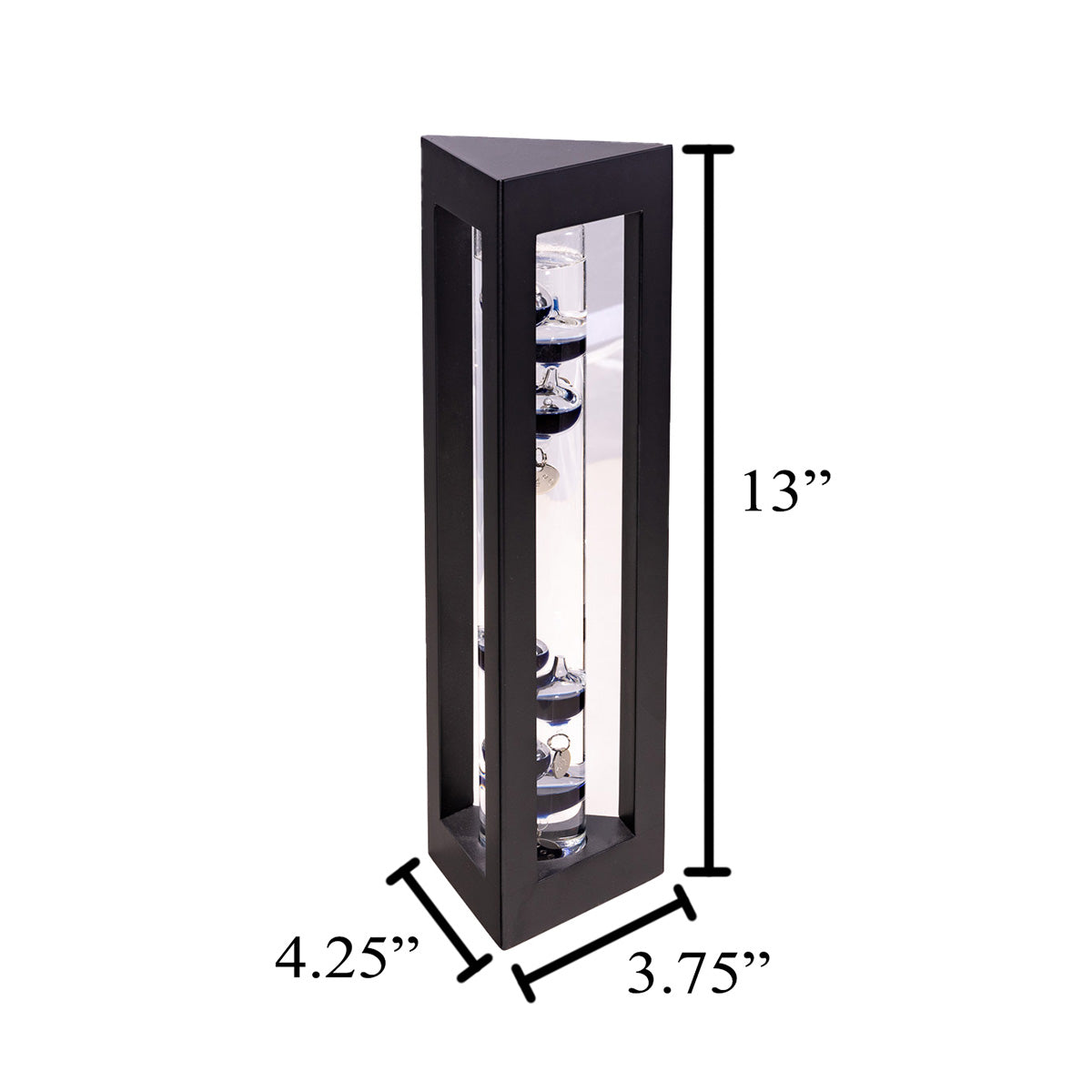 13" Galileo Thermometer, Black or Rosewood