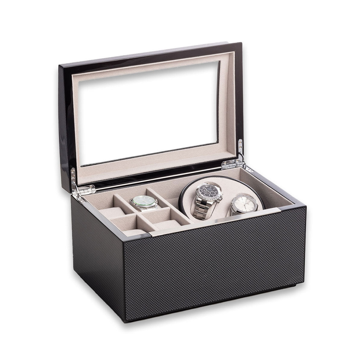 Carbon Fiber Watch Winder & Storage Case