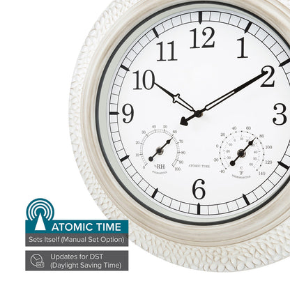 21'' Atomic Wall Clock with Temp & Humidity