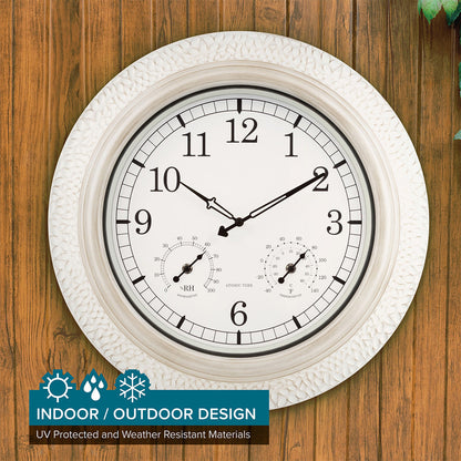 21'' Atomic Wall Clock with Temp & Humidity