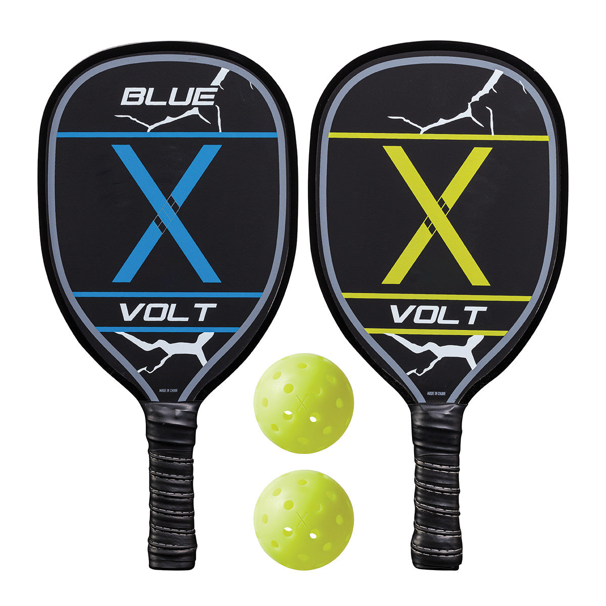 Wooden Pickleball Paddle Set for 2 Players