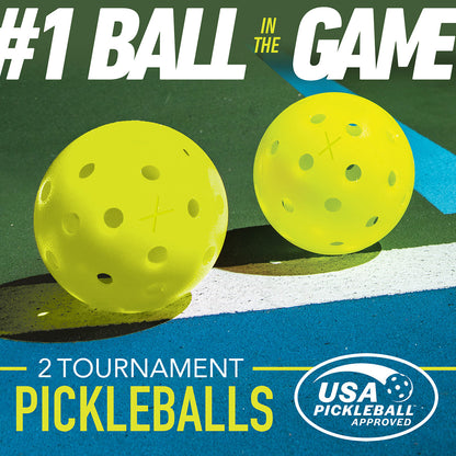 Wooden Pickleball Paddle Set for 2 Players