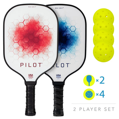 2-Player Pickleball Paddle & Ball Set