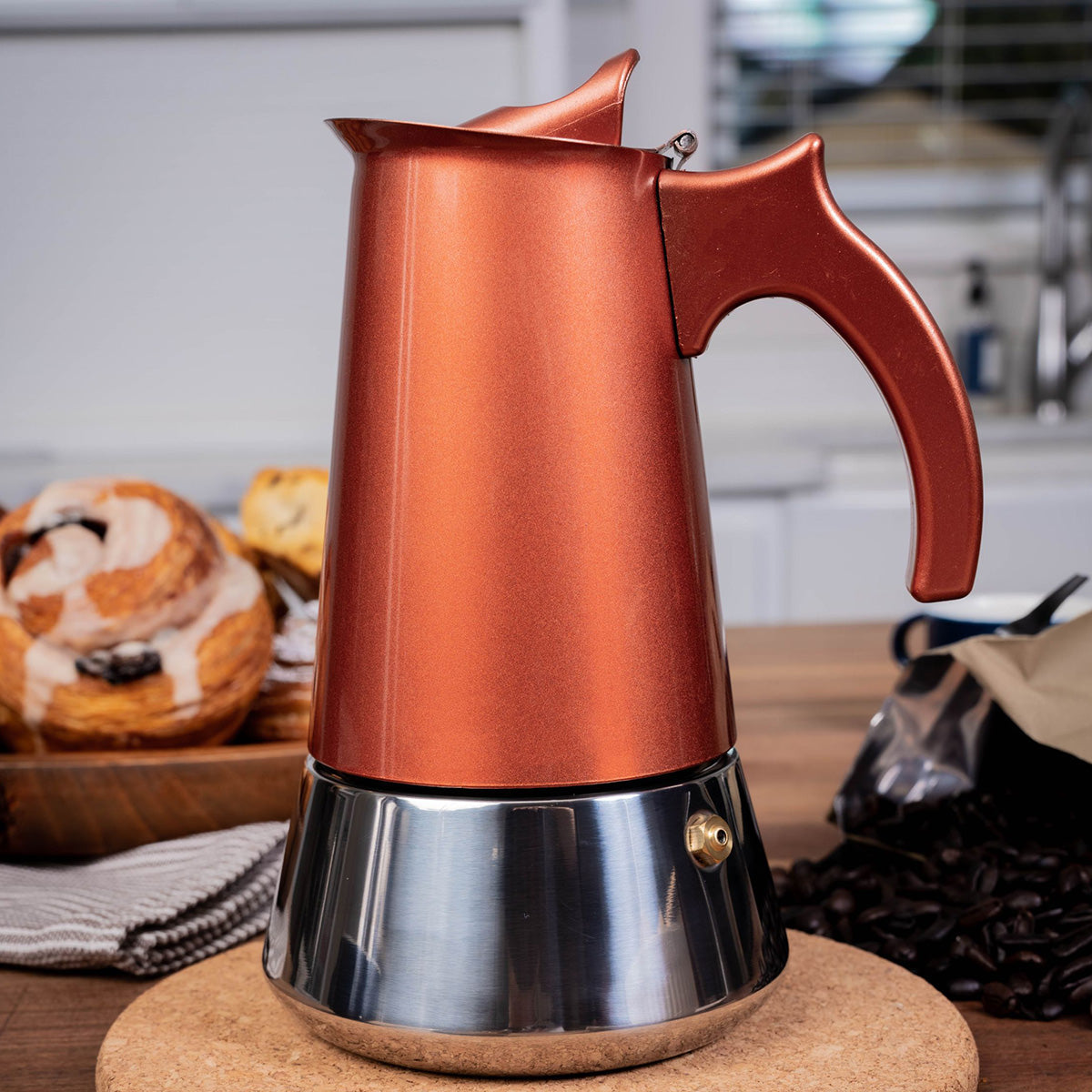 Stovetop Espresso Maker, Rust-Proof Steel