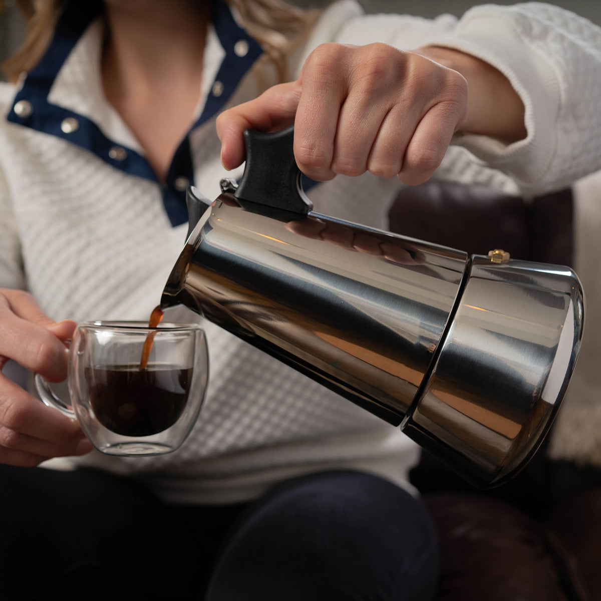 Stovetop Espresso Maker, Rust-Proof Steel