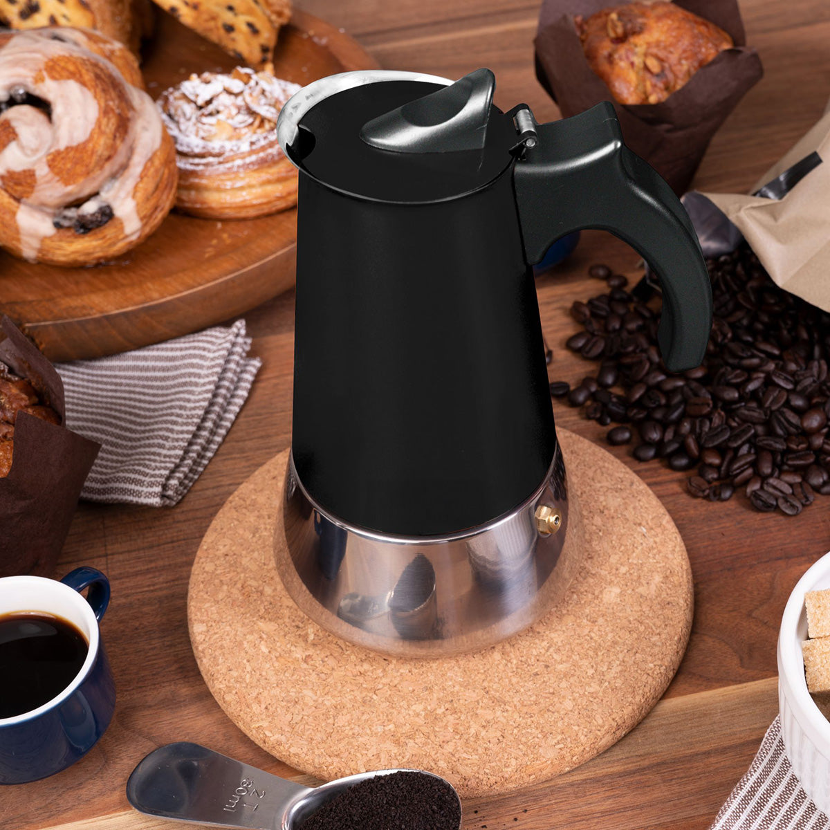 Stovetop Espresso Maker, Rust-Proof Steel