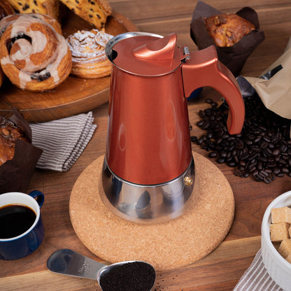 Stovetop Espresso Maker, Rust-Proof Steel