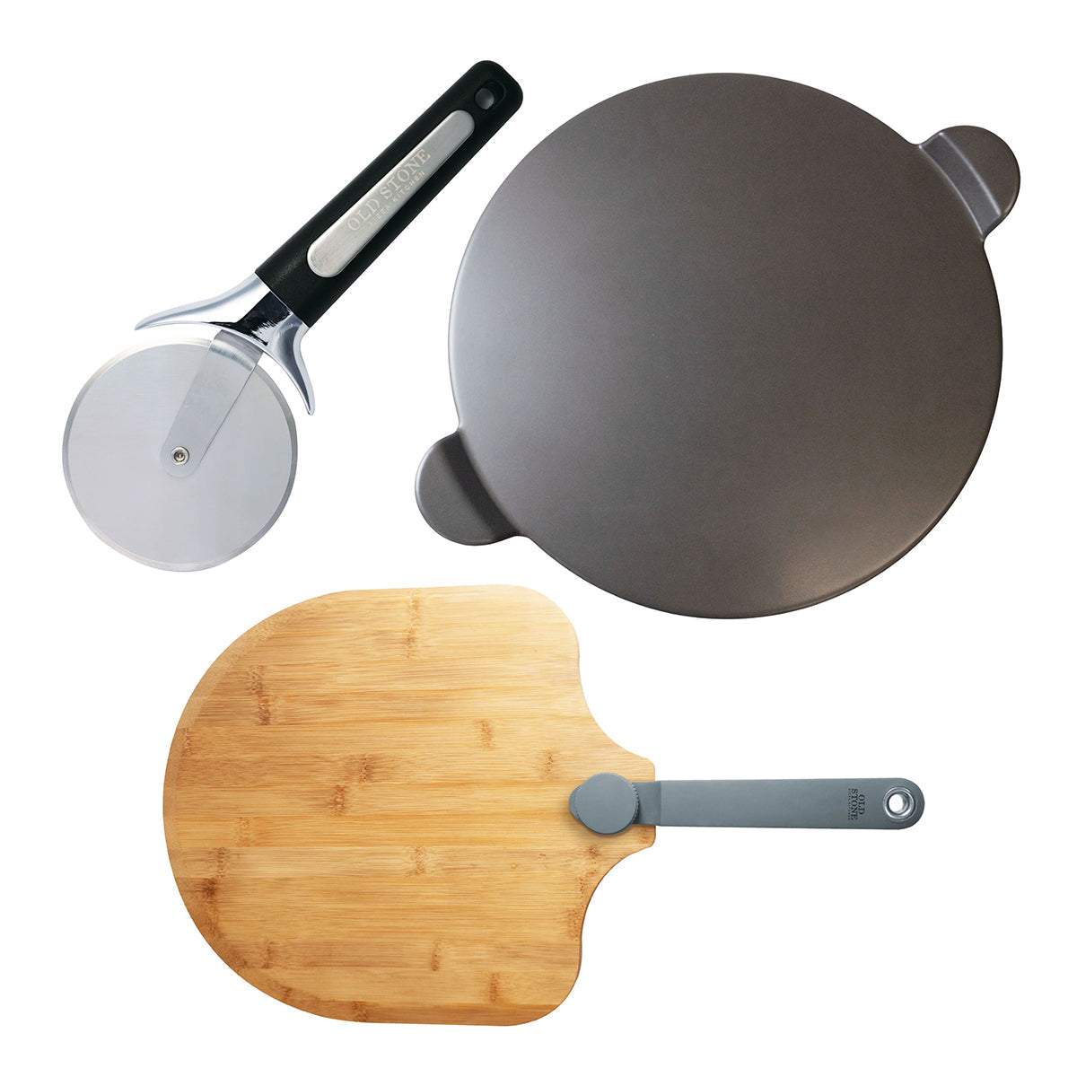 3-Piece Glazed Pizza Stone Set, 15"