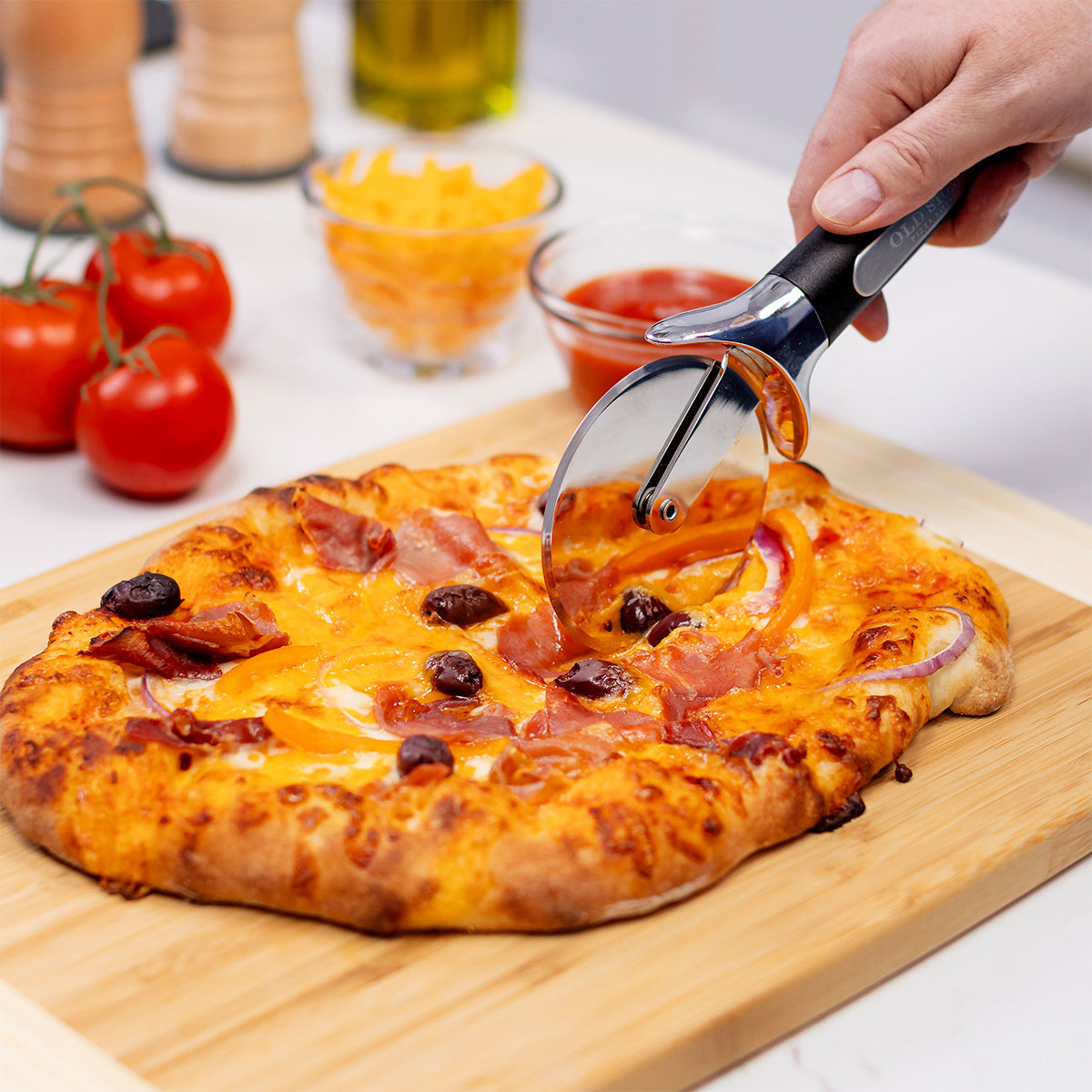 3-Piece Glazed Pizza Stone Set, 15"