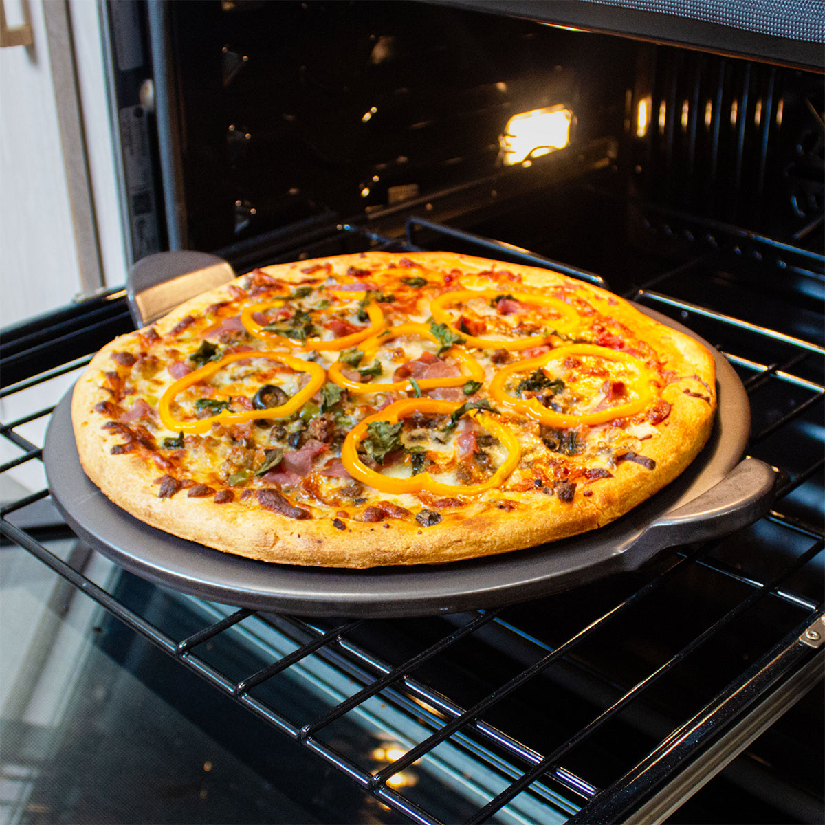 3-Piece Glazed Pizza Stone Set, 15"