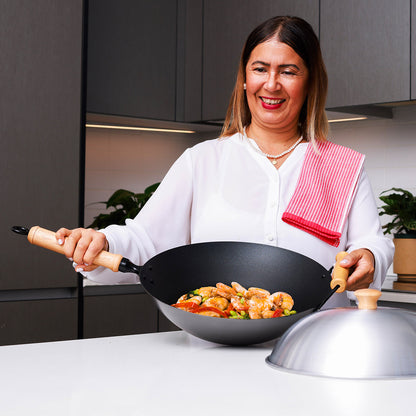 10-Piece 14'' Nonstick Wok Set + Accessories