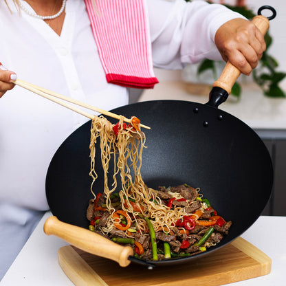 10-Piece 14'' Nonstick Wok Set + Accessories