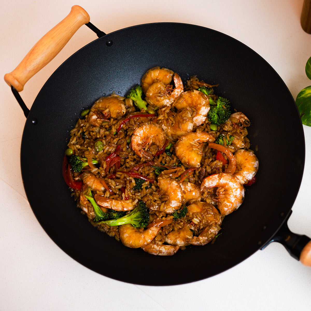 10-Piece 14'' Nonstick Wok Set + Accessories
