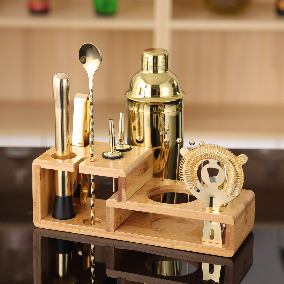 14-Piece Bartender Set, Gold or Silver