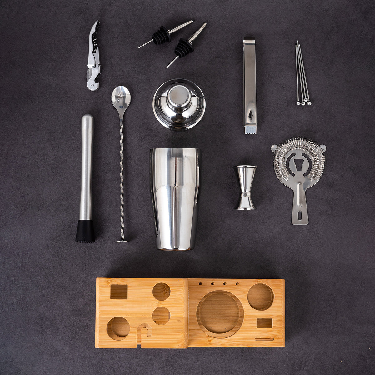 14-Piece Bartender Set, Gold or Silver