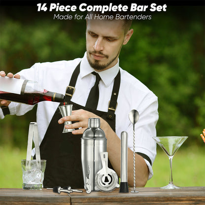 14-Piece Bartender Set, Gold or Silver