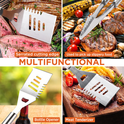 25-Piece Stainless Steel BBQ Tool Set