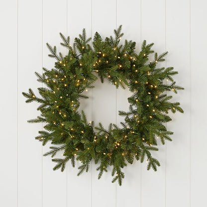 24'' Pine Wreath - Fire-Safe & Allergy-Free