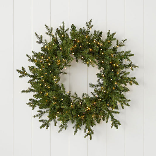 24'' Pine Wreath - Fire-Safe & Allergy-Free