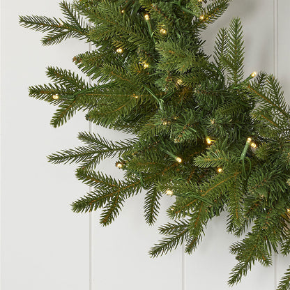 24'' Pine Wreath - Fire-Safe & Allergy-Free
