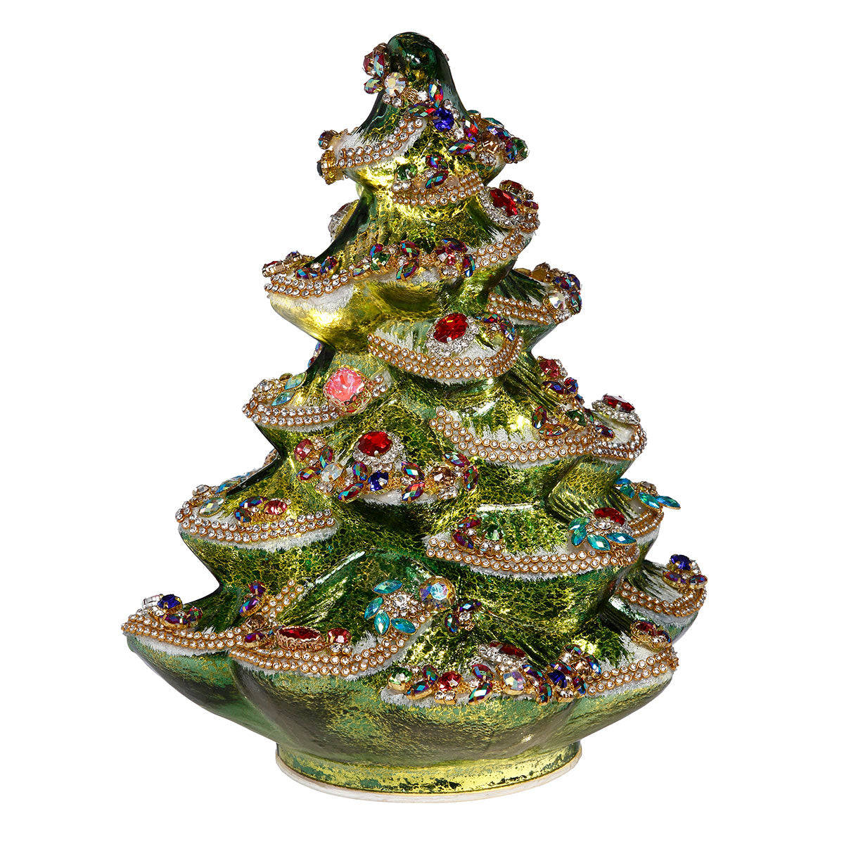 Jeweled LED Mini Christmas Tree, 10"