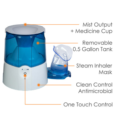 2-in-1 Warm Mist Humidifier & Steam Inhaler