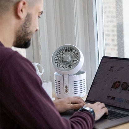 2-in-1 Desktop Air Purifier & Cooling Fan
