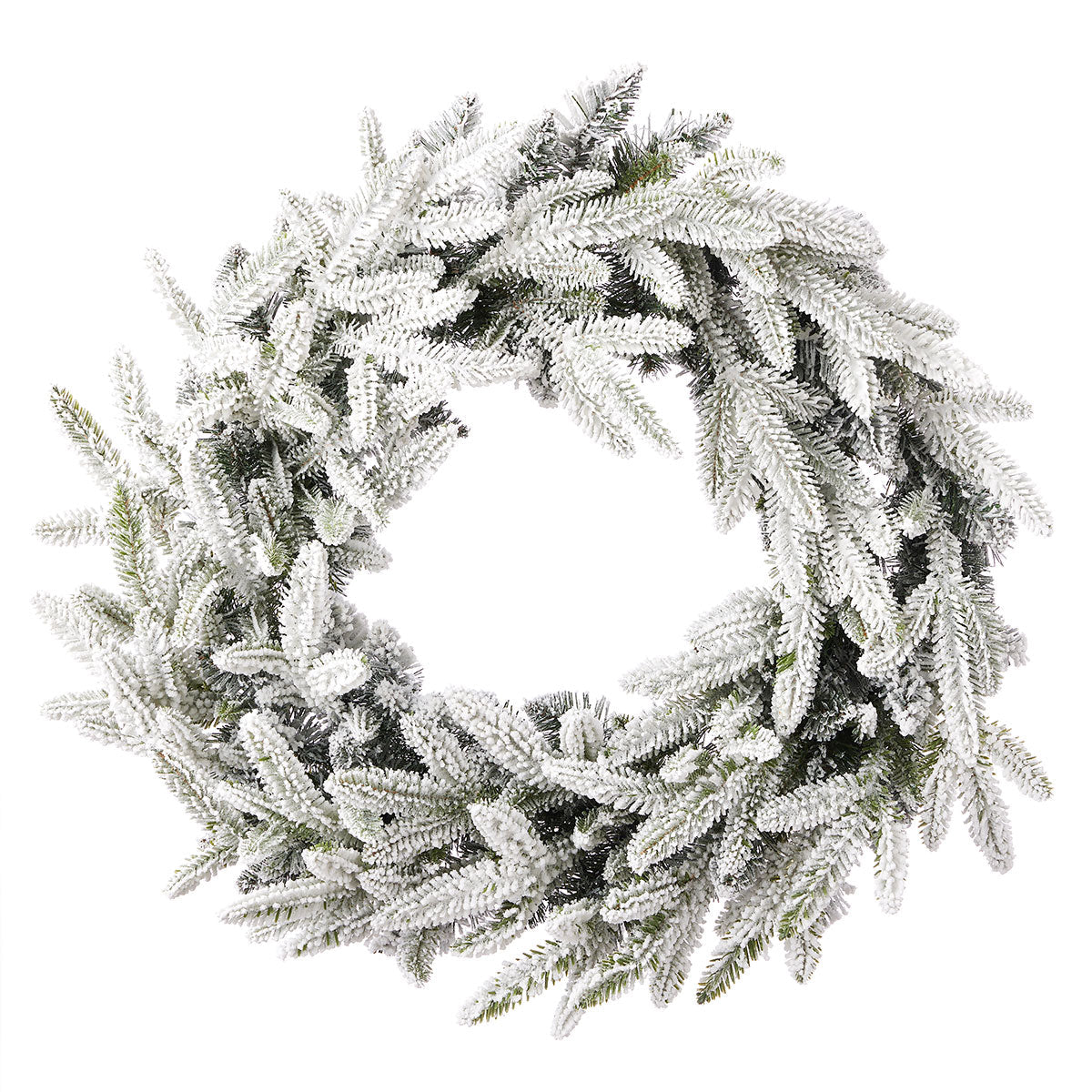 24'' Pre-Lit Flocked Frasier Fir Wreath