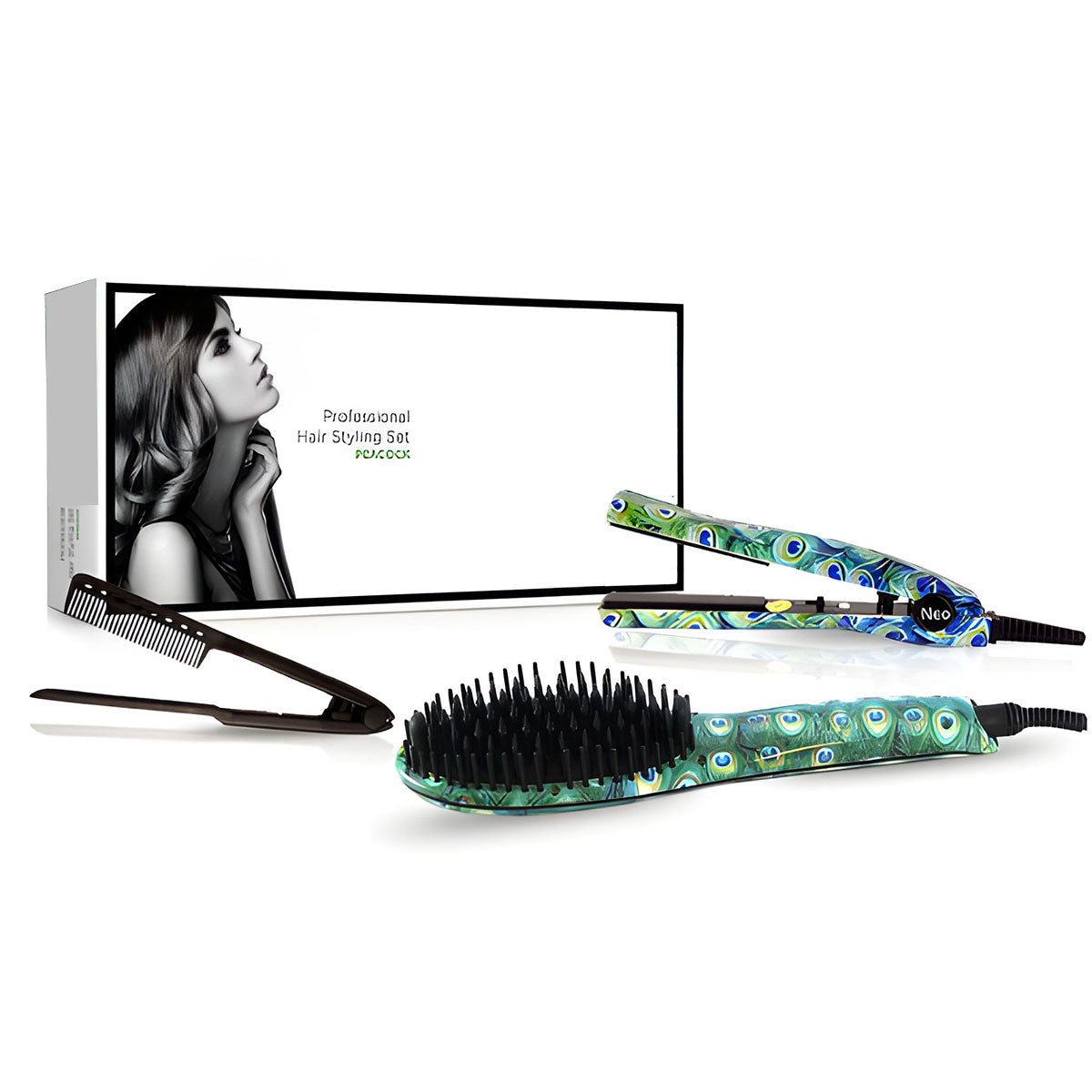 3-Piece Heated Hair Styling Tools Set
