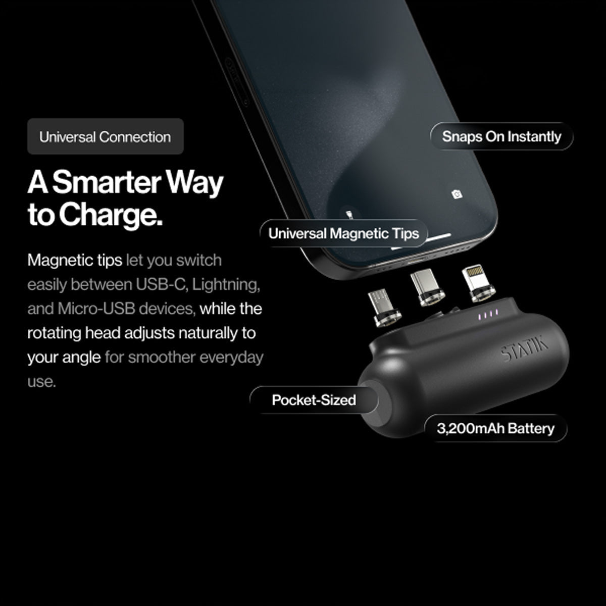 3-in-1 Magnetic Portable Charger