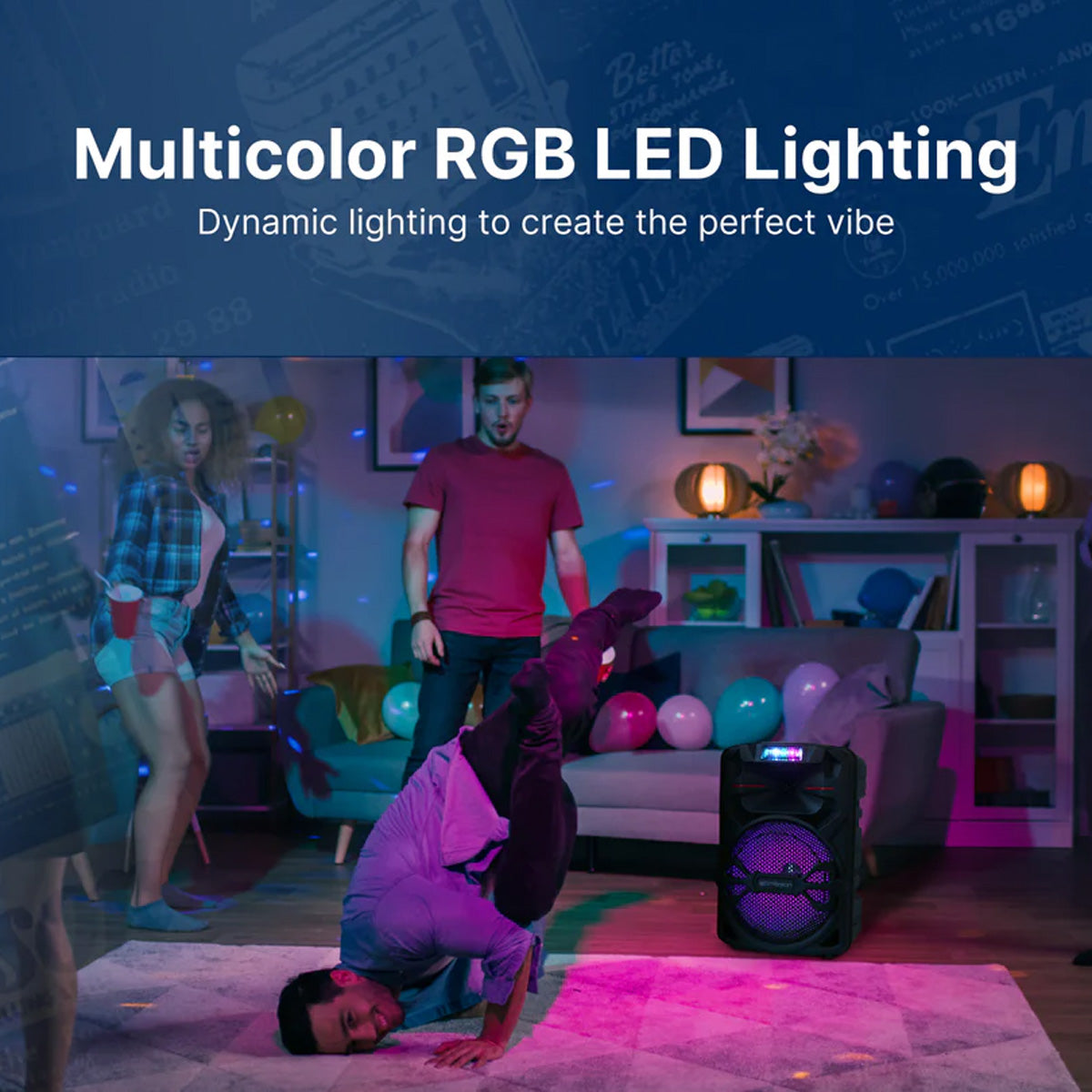 12-Inch Bluetooth Party Speaker & Lights