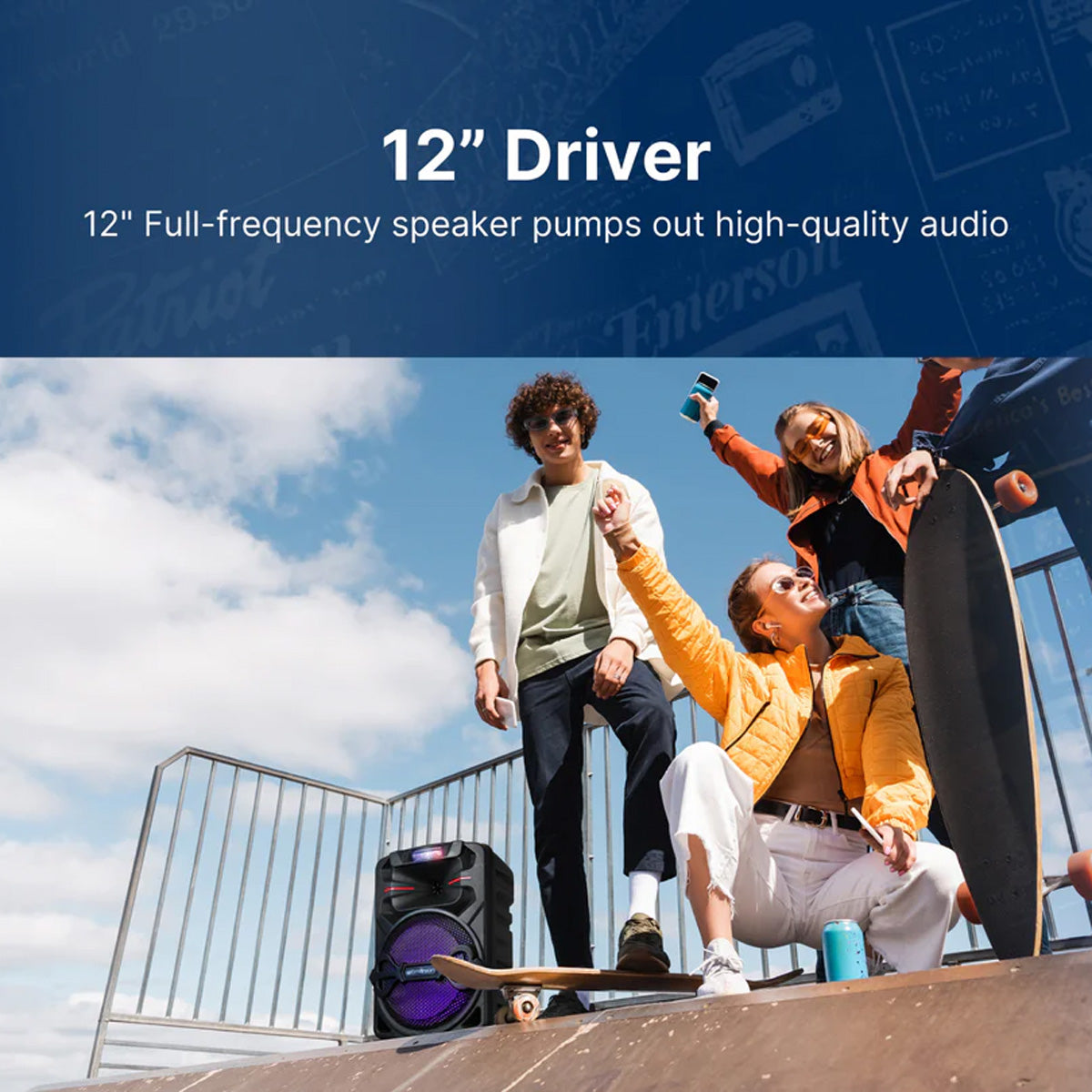 12-Inch Bluetooth Party Speaker & Lights