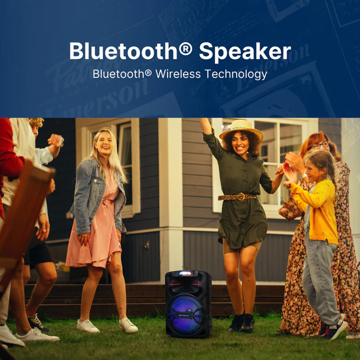12-Inch Bluetooth Party Speaker & Lights