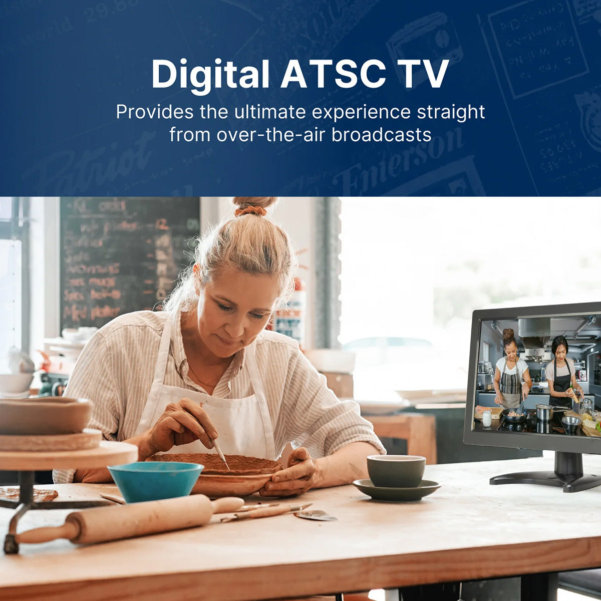 13.3" Portable Digital TV with HDMI & Battery