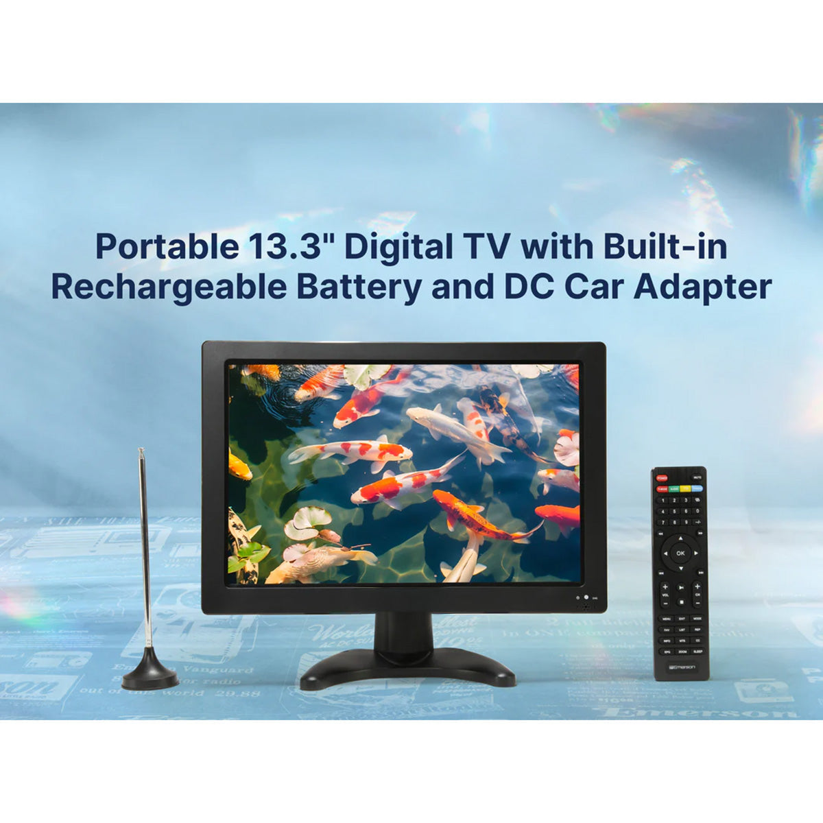 13.3" Portable Digital TV with HDMI & Battery