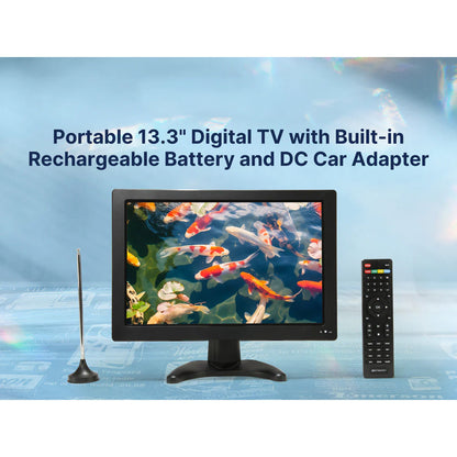 13.3" Portable Digital TV with HDMI & Battery
