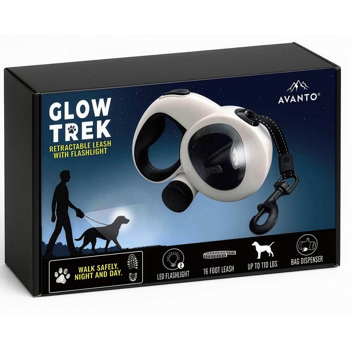 16ft Retractable Dog Leash with LED Light