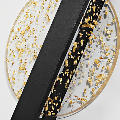 Ergové LED Wall Sconce Acrylic Hardwired Black and Gold