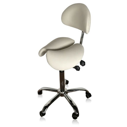 HeavyDuty Split Seat Saddle Stool - 500lbs